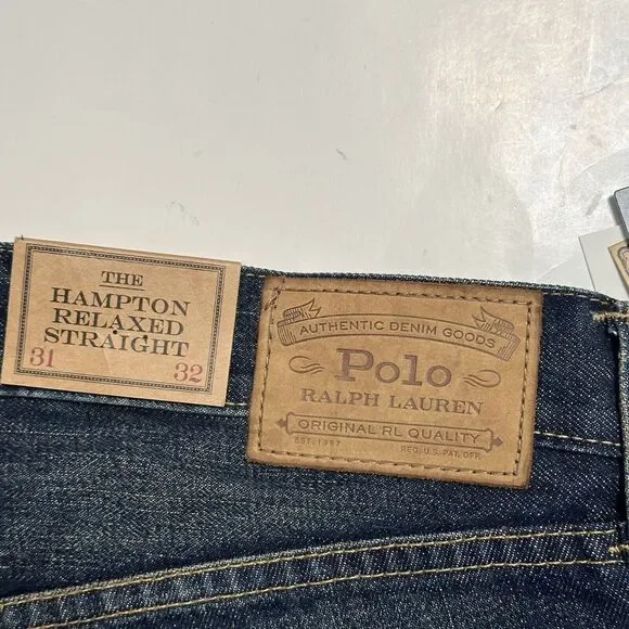 Polo Ralph Lauren The Hampton RelaxedStraight Fit Men’s Denim Blue 31 X 32 NWT